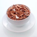 Chocolate flavored breakfast cereal