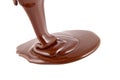 Chocolate flow isolated Royalty Free Stock Photo