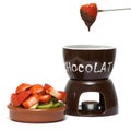 Chocolate fondue Royalty Free Stock Photo