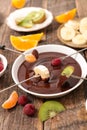 Chocolate fondue Royalty Free Stock Photo
