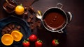 Chocolate fondue with various product table flavor product gourmet delicious snack