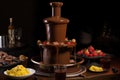 chocolate fountain with decadent flavours of fruit and spices paired perfectly with warm melted chocolate