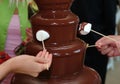 Chocolate fountain dipping