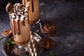 Chocolate frappe with cookies