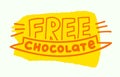 Chocolate Free Label. Allergen Food, Gmo Free Product Icon and Symbol. Intolerance and Allergy Food Concept