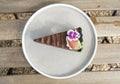 Picture Chocolate Fudge Cake: delicious, rich, sweet, and smooth on the tongue. Royalty Free Stock Photo