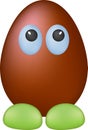 Chocolate funny egg Royalty Free Stock Photo