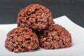 Chocolate Ganache Rice Krispy Treat Royalty Free Stock Photo