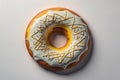 Chocolate glazed donut with sprinkles. Ai generative