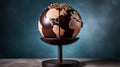 chocolate globe. chocolate day, world chocolate day, Royalty Free Stock Photo