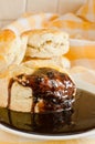 Chocolate gravy for biscuits Royalty Free Stock Photo