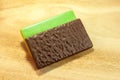 Chocolate and Green Tea Wafers Royalty Free Stock Photo