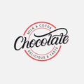 Chocolate hand written lettering logo