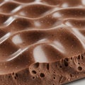 The chocolate has tiny air bubbles throughout indicative of an Royalty Free Stock Photo