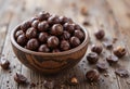 A Chocolate Hazelnut Candy in Bowl Royalty Free Stock Photo