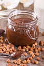 Chocolate hazelnut spread. Royalty Free Stock Photo