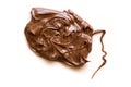 Chocolate hazelnut spread on plate.  Close up Royalty Free Stock Photo