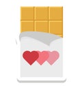 Chocolate, heart Vector Icon editable Royalty Free Stock Photo