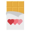 Chocolate, heart Vector Icon editable Royalty Free Stock Photo