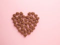 Chocolate hearts, flatlay Royalty Free Stock Photo