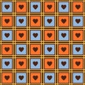 Chocolate hearts - Seamless pattern for wrapping paper or fabric