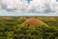 Chocolate Hills in Bohol, The Philippines. Amazing landscape of hundreds of brown hills