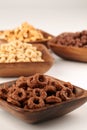 Chocolate and honey cereals Royalty Free Stock Photo