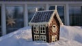 chocolate house on a snow, decoration in a Christmas