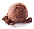 Chocolate ice cream ball Royalty Free Stock Photo
