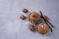 Chocolate ice cream ball