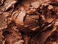 Chocolate ice cream close up background. Chocolate ice cream texture. Generative AI Royalty Free Stock Photo