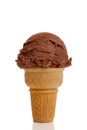 Chocolate Ice Cream Cone Royalty Free Stock Photo