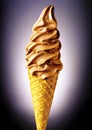 Chocolate ice cream cone. Royalty Free Stock Photo