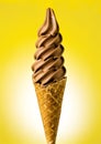 Chocolate ice cream cone. Royalty Free Stock Photo