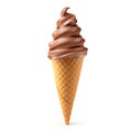 Chocolate ice cream cone Royalty Free Stock Photo