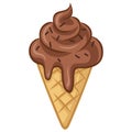 Chocolate Ice Cream Drawing Illustration Vector