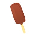 chocolate ice cream eskimo on a stick clipart