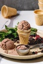 Chocolate ice cream Royalty Free Stock Photo