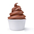 Chocolate ice cream in paper cup Royalty Free Stock Photo