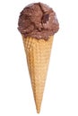 Chocolate ice cream scoop sundae cone icecream ice-cream summer Royalty Free Stock Photo