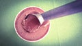 Chocolate ice cream scoop, vintage toned Royalty Free Stock Photo