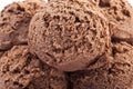 Chocolate ice cream scoops
