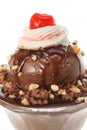 Chocolate ice cream sundae dessert Royalty Free Stock Photo