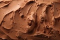 Chocolate ice cream texture background. Top view Royalty Free Stock Photo