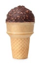Chocolate ice cream wafer cone