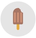 Chocolate, chocolate ice lolly Isolated Color Vector Icon that can be easily modified or edit.