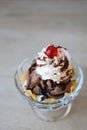 Chocolate parfait ice cream Royalty Free Stock Photo