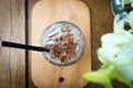 Chocolate or iced cocoa ,iced chocolate Royalty Free Stock Photo