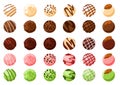 chocolate illustrations set Royalty Free Stock Photo