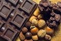 Chocolate with ingredients Royalty Free Stock Photo